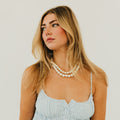 Chunky Three Piece Pearl Necklace