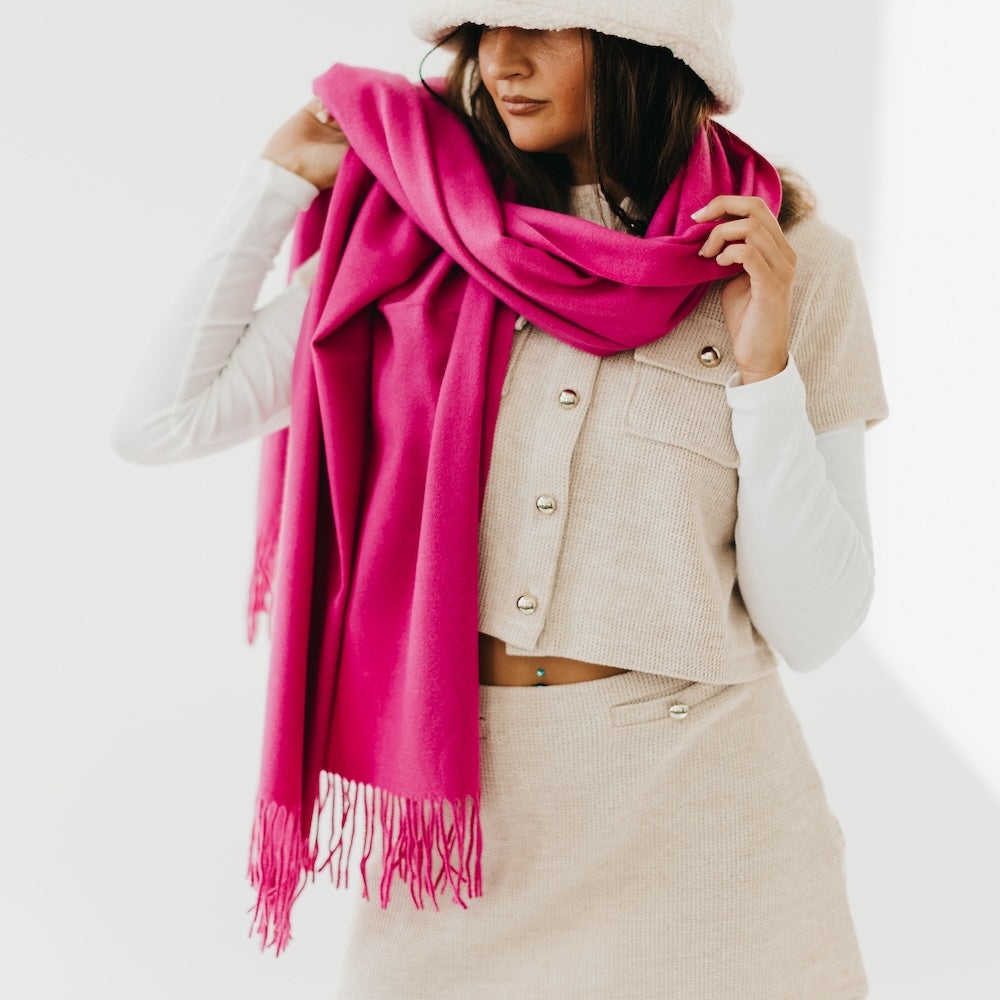 Cozy Cashmere Essential Soft Solid Scarf