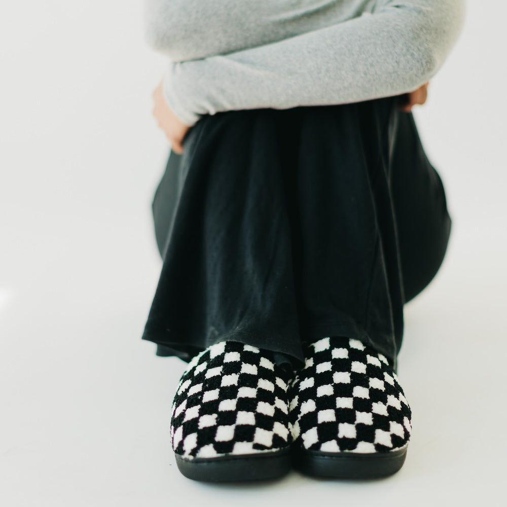 CURE x Beyond Type 1 Checkered Slippers