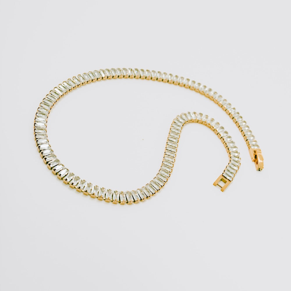 Dazed In Diamonds Choker Necklace - WATERPROOF