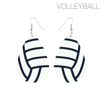 Vollyball Vegan Leather Earrings