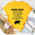 Protective Motherhood Top – "Don't Mess With Mama Bear" Graphic T-Shirt