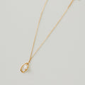 Drop Pearl Open Circle Pendant Necklace - WATERPROOF