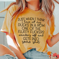 Funny Organization Quote Crewneck Tee – "Ducks In A Row"