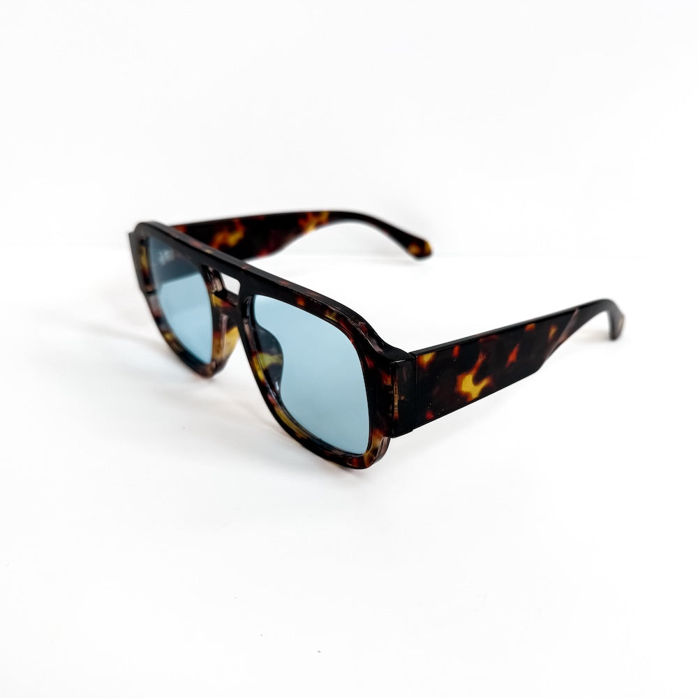 Ellen Retro Square Pilot Sunglasses