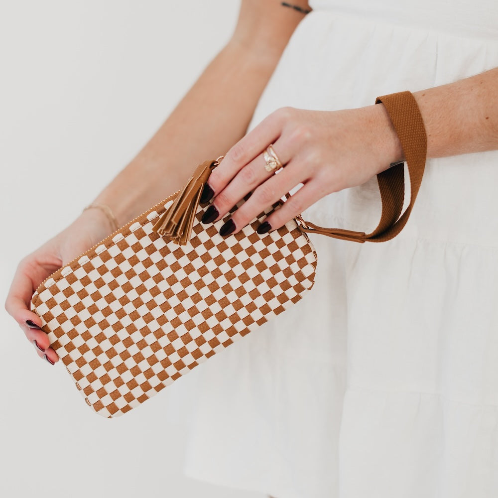 Emma Woven Clutch Wristlet