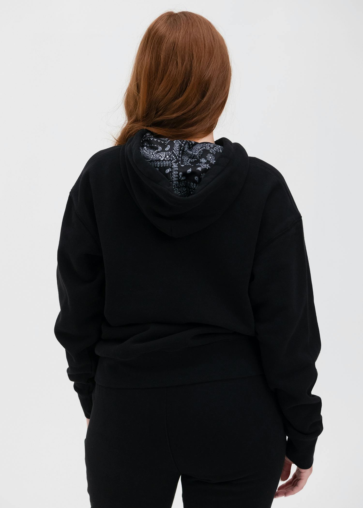 Black | Womens Fitted Zip Hoodie