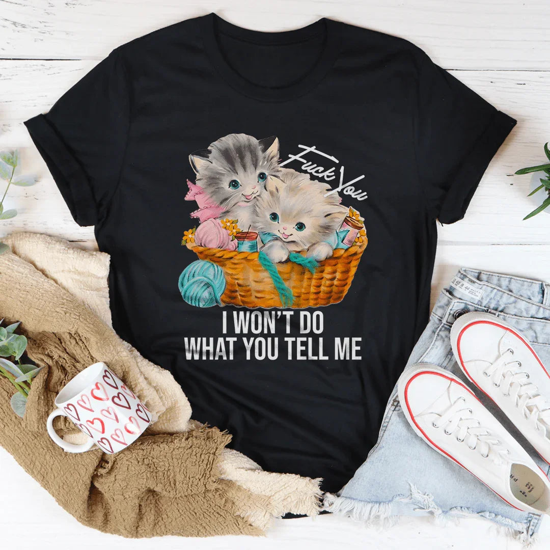 Unfiltered Lyric Casual Shirt – "F* You I Won't Do What You Tell Me"