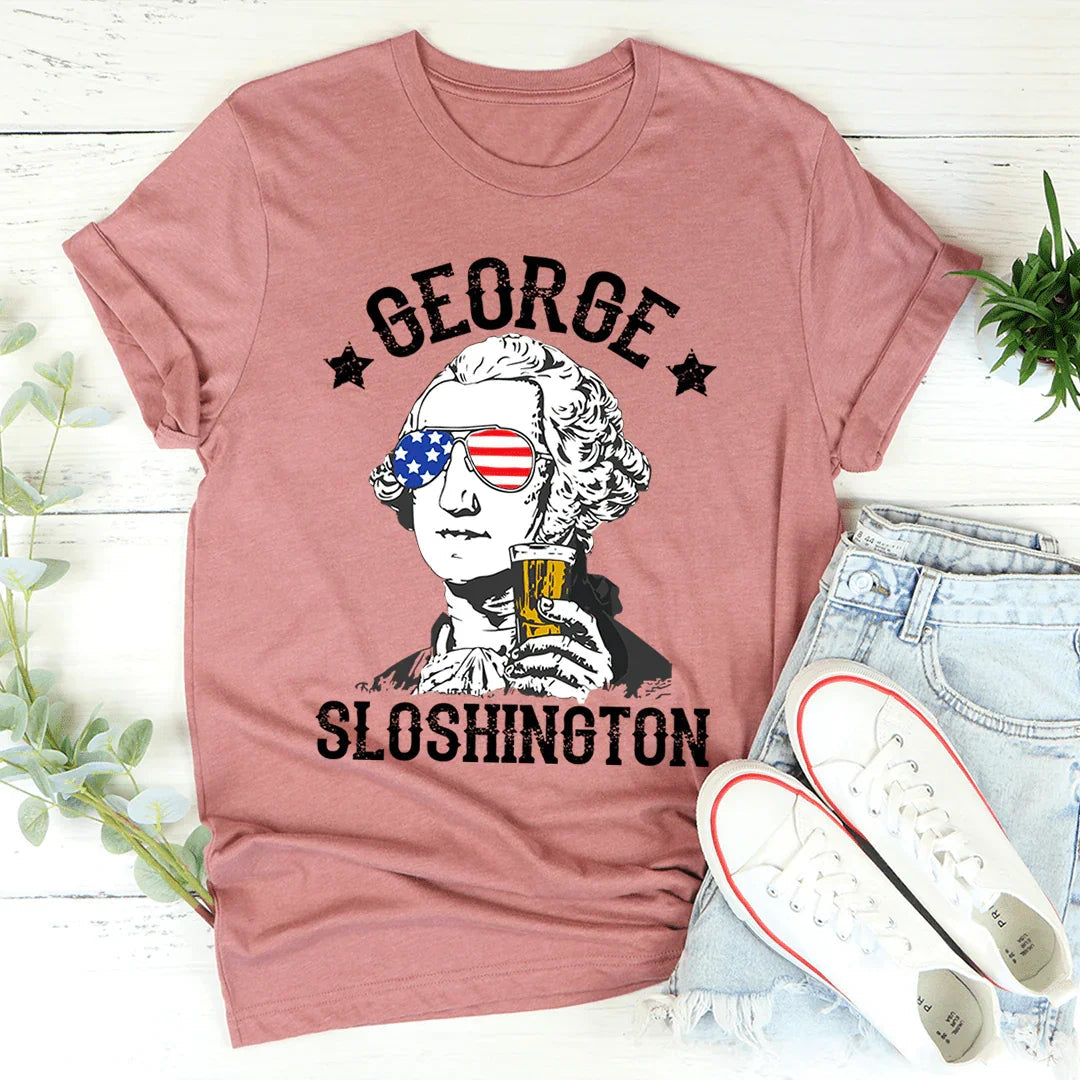 Playful Party Graphic Tee – "George Sloshington"