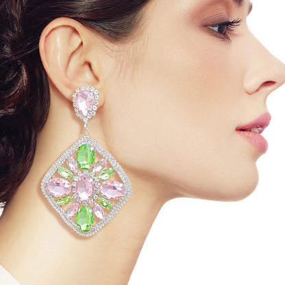 AKA Light Pink Green Crystal Diamond