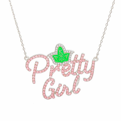 AKA Pretty Girl Pink Pendant Necklace Women