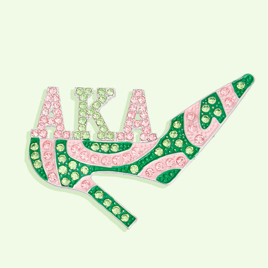 AKA Brooch Alpha Kappa Sorority Heel Pin