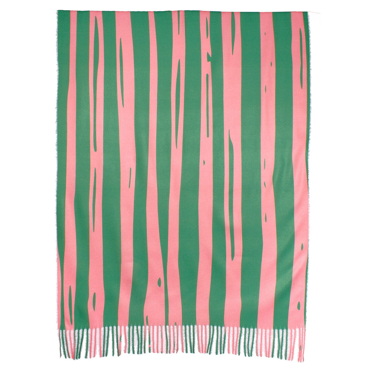 AKA Pink and Green Stripe Fashion Shawl Scarf