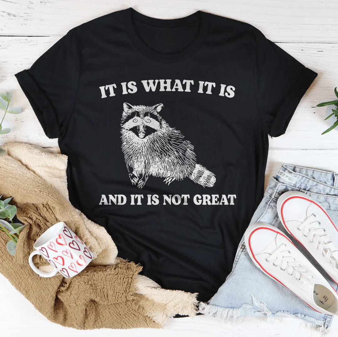 Relatable Cynical Reality Top – "It Is What It Is & It Is Not Great" Tee
