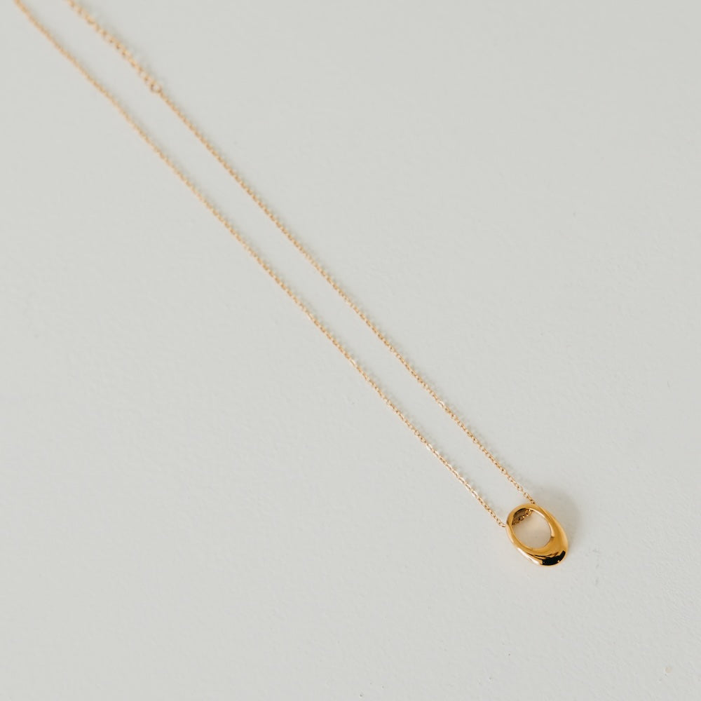 Mini Open Oval Pendant Necklace - WATERPROOF