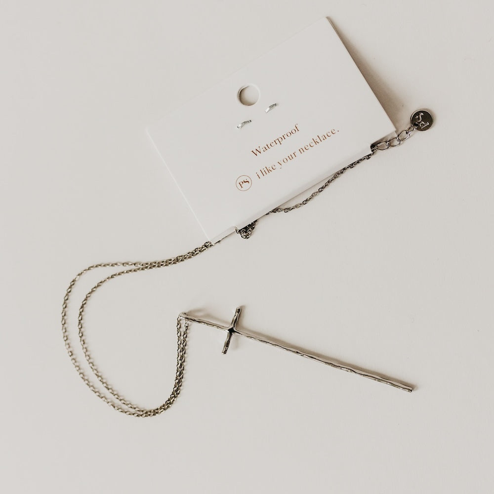 Modern Cross Necklace - WATERPROOF