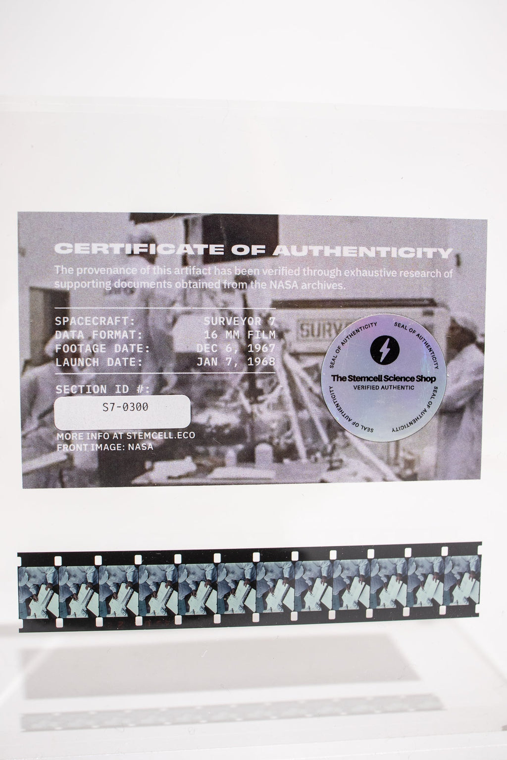 NASA Surveyor 7 Assembly Film Section