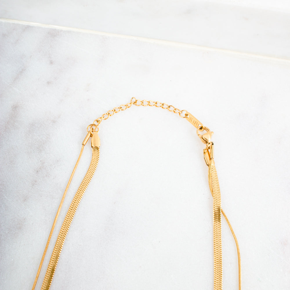 Brooke Layered Chain Necklace WATERPROOF