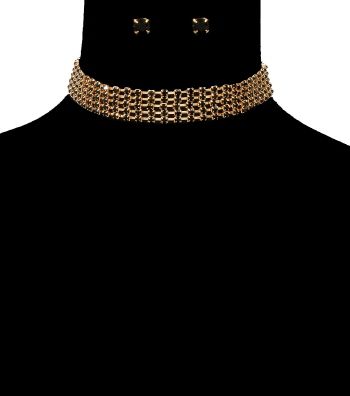 Black Stone Metal Choker