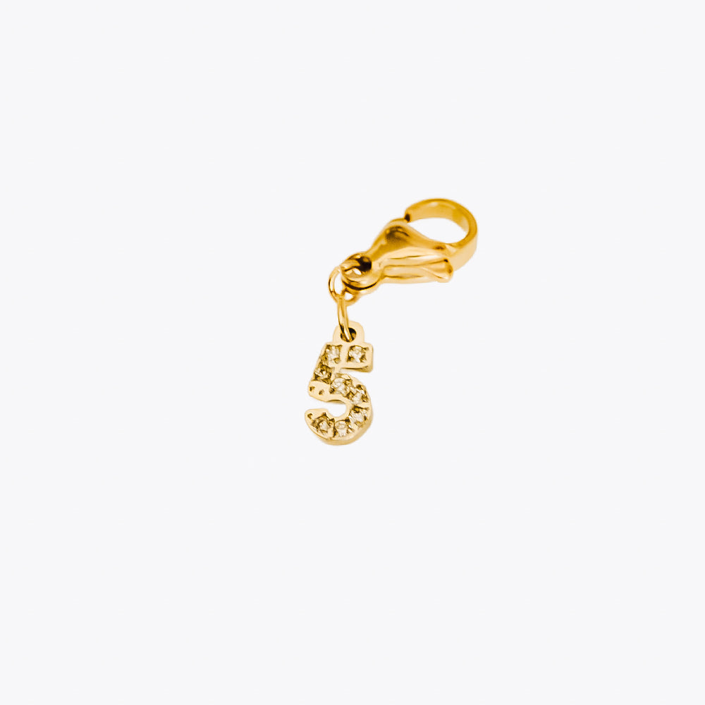 Bundled Number Charm Bar Chanelle Charms - WATERPROOF