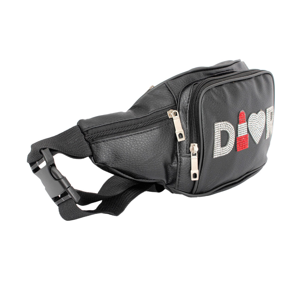 Black 4 Pocket D Fanny Pack