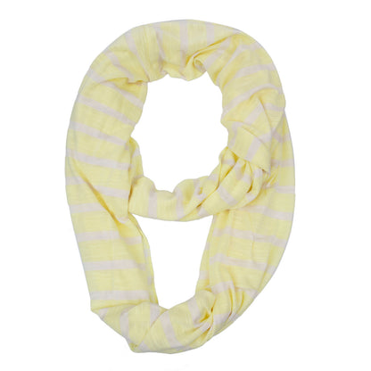 Yellow Striped Infinity Scarf