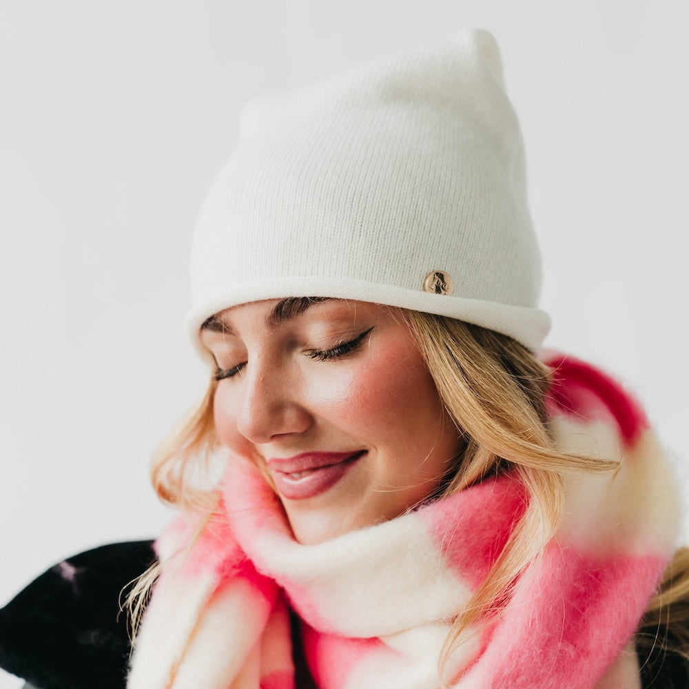Rolled Edge, Cashmere Beanie