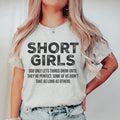 Petite Confidence Quote Top – "Short Girls God Only Lets Things Grow Until They're Perfect" Graphic T-Shirt