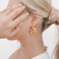 Taylor Tied Link Drop Earrings - WATERPROOF