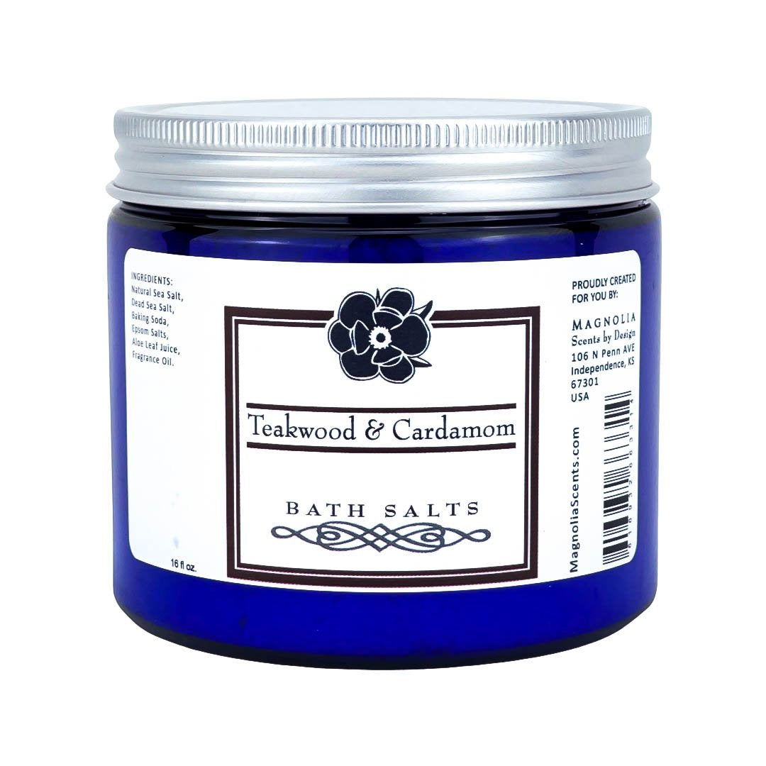 Teakwood & Cardamom 16oz Bath Salts