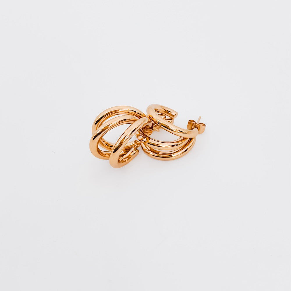Trio Trinity Hoop Earrings - WATERPROOF