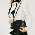 Lacy Woven Frame Crossbody Bag