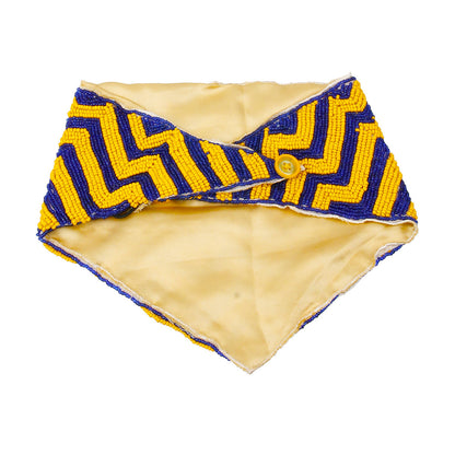 Yellow & Blue Chevron Scarf Set