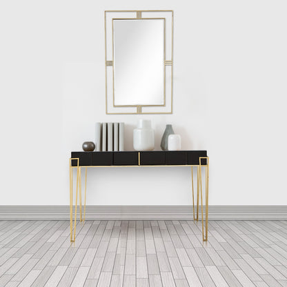 Black Mirrored Console Table-1