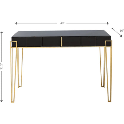 Black Mirrored Console Table-2