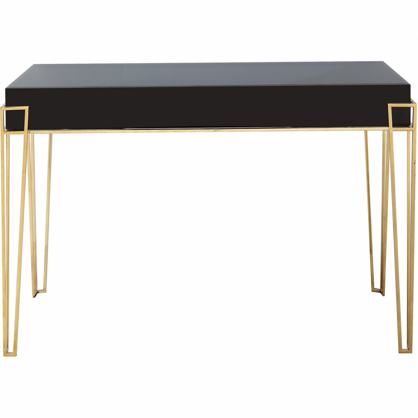 Black Mirrored Console Table-5