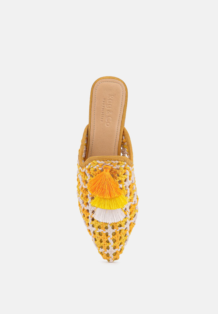 mariana woven flat mules with tassels-33