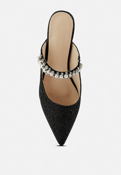 geode pearl embellished slip on mules-12