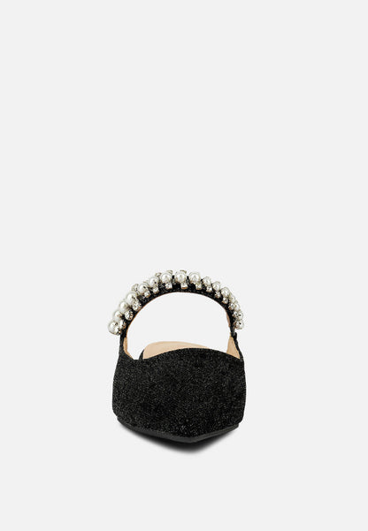 geode pearl embellished slip on mules-9