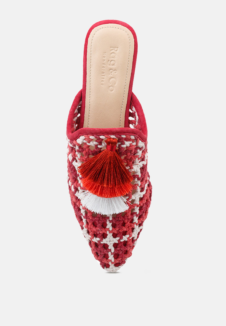 mariana woven flat mules with tassels-21