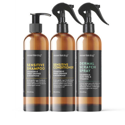 Sensitive Pack 1: Shampoo, Conditioner & Dermal Scratch Spray-0