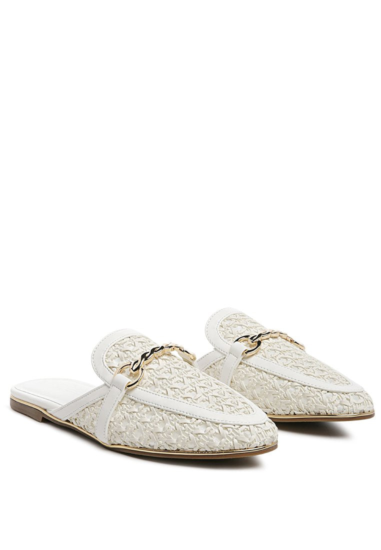 ophelia lattice edge woven flat mules-6