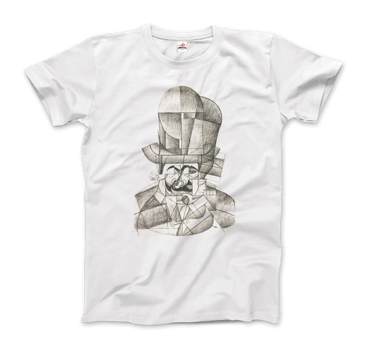 Juan Gris Man with Opera Hat 1912 Artwork T-Shirt-0