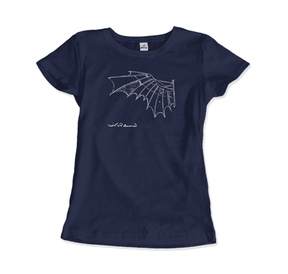 Leonardo Da Vinci, Glider Sketch Artwork T-Shirt-8