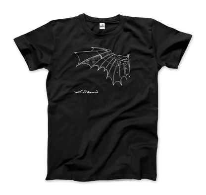 Leonardo Da Vinci, Glider Sketch Artwork T-Shirt-3