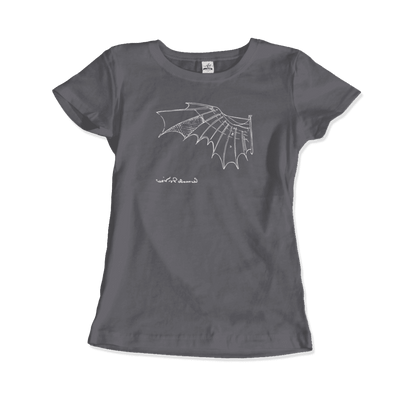 Leonardo Da Vinci, Glider Sketch Artwork T-Shirt-10