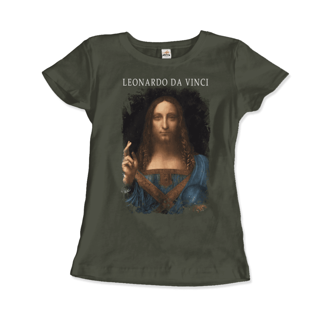 Leonardo Da Vinci, Salvator Mundi, 1499~1510 Artwork T-Shirt-8