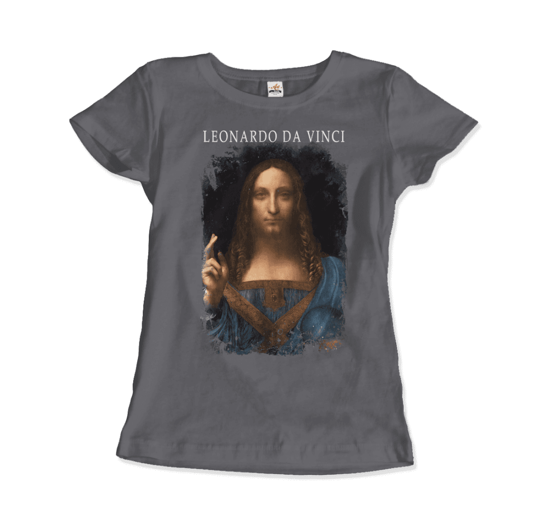 Leonardo Da Vinci, Salvator Mundi, 1499~1510 Artwork T-Shirt-2