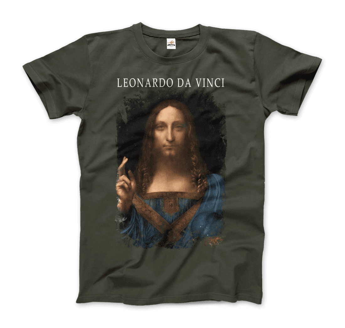 Leonardo Da Vinci, Salvator Mundi, 1499~1510 Artwork T-Shirt-7