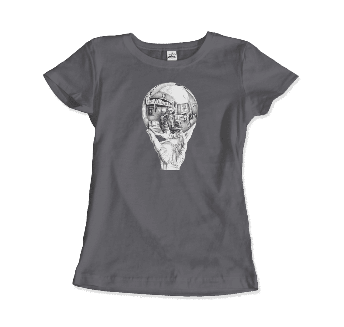 M.C. Escher Hand with Reflective Globe T-Shirt-7